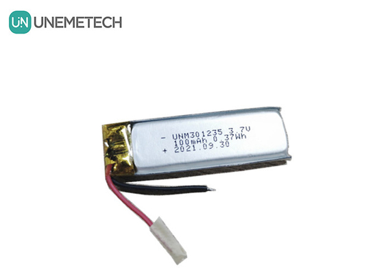 3.7V 100mAh 301235 باتری پلیمر لیتیوم قابل شارژ برای الکترونیک مصرفی