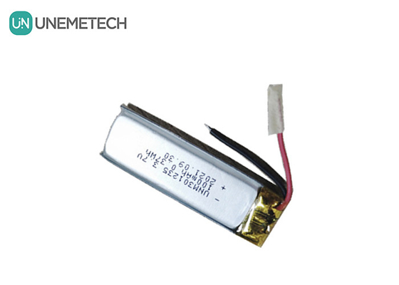 3.7V 100mAh 301235 باتری پلیمر لیتیوم قابل شارژ برای الکترونیک مصرفی