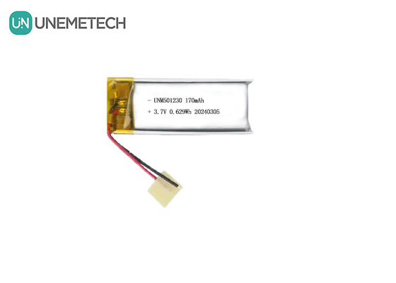 باتری پلیمر لیتیوم قابل شارژ 501230 3.7V 170mAh باتری پلیمر لیتیوم برای گوشواره های بی سیم