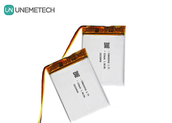3.7V 530mAh باتری پلیمر لیتیوم سفارشی 403040 با عمر چرخه طولانی UL1642