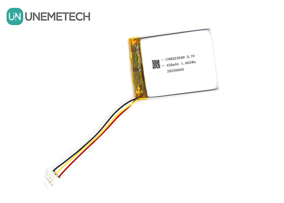 3.7V 450mAh باتری پلیمر لیتیوم یون قابل شارژ 423040 برای محصولات دیجیتال 3C