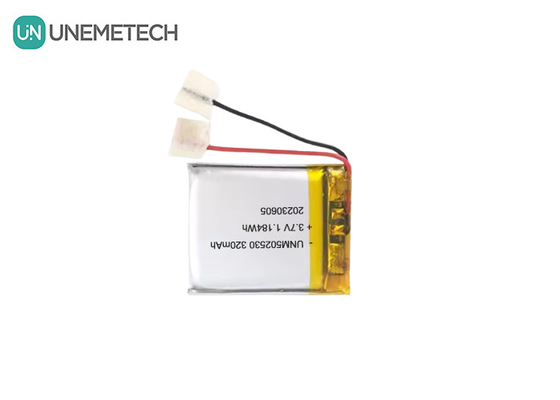 502530 3.7V 320mAh باتری لیتیوم پلیمر قابل شارژ برای محصولات پوشیدنی
