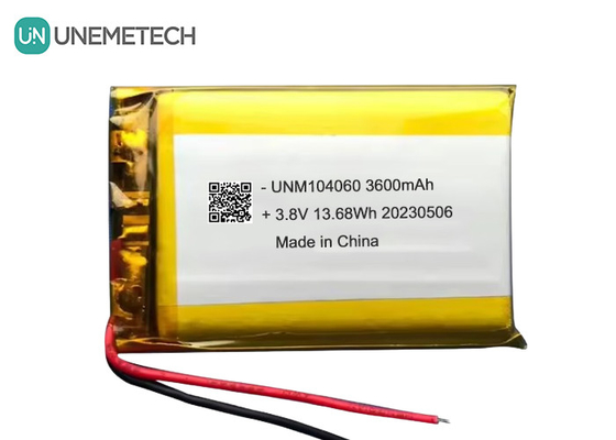 UNEMETECH 4.35V باتری لیپو ولتاژ بالا 104060 3.8V 3600mAh باتری لیتیوم یون پلیمر