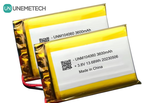 UNEMETECH 4.35V باتری لیپو ولتاژ بالا 104060 3.8V 3600mAh باتری لیتیوم یون پلیمر