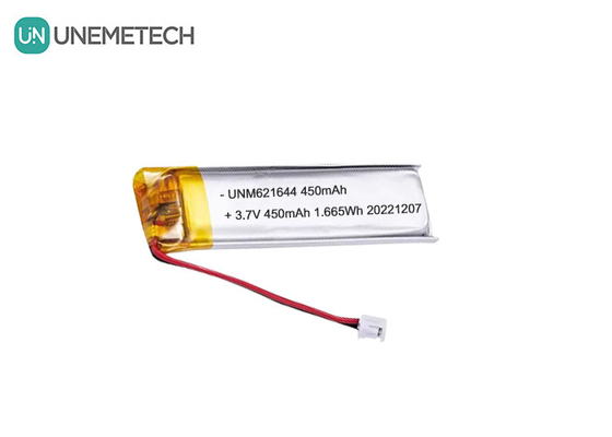 UNEMETECH 3.7V 450mAh باتری شارژ پذیر لیپو سفارشی 621644 برای قلم الکترونیکی