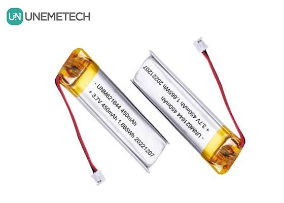 UNEMETECH 3.7V 450mAh باتری شارژ پذیر لیپو سفارشی 621644 برای قلم الکترونیکی