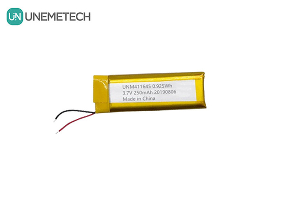 3.7V 250mAh باتری پلیمر لی 411645 / بسته باتری شارژ پذیر لیپو برای دستگاه POS