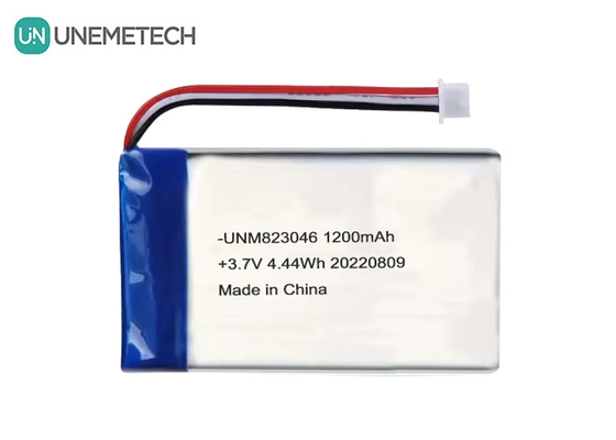 باتری پلیمر لیتیوم قابل شارژ 3.7 V 1200mah 4.44 Wh 823046