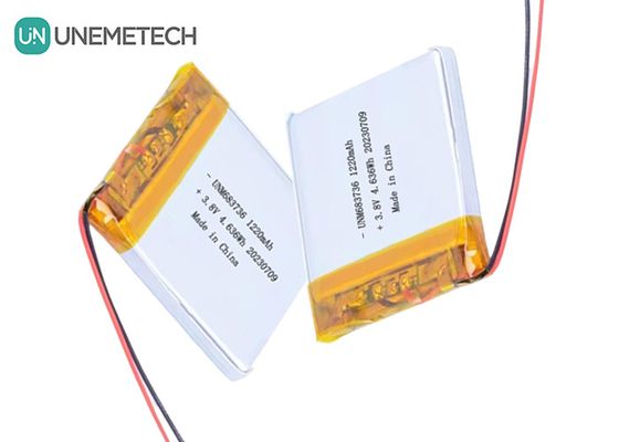 OEM 4.35V باتری های پلیمر لیتیوم ولتاژ بالا 1220mAh 683736 با چرخه عمر طولانی