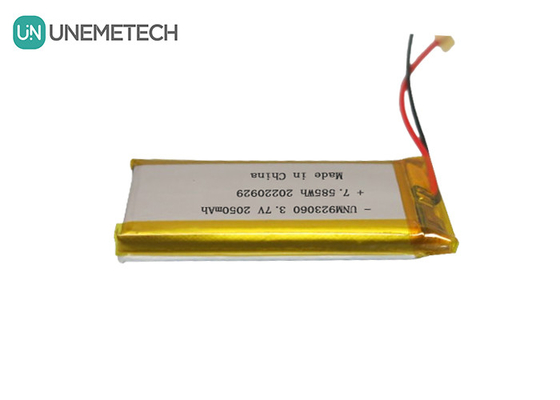 بسته باتری لیپو با طول عمر طولانی 3.7V 2050mAh 923060 برای محصولات دیجیتال