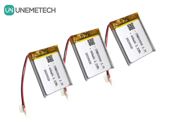 باتری لیتیوم یون قابل شارژ 503040 3.7V باتری لیپو 600mAh با محافظ محافظ برای سیستم هشدار