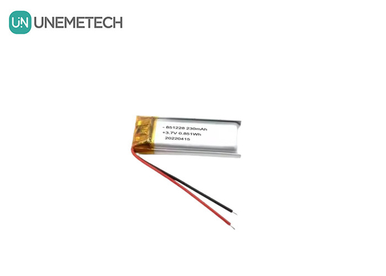 UNEMETECH 230mAh باتری لیپو 3.7V باتری پلیمر لیتیوم 851228 برای قلم کنترل از راه دور