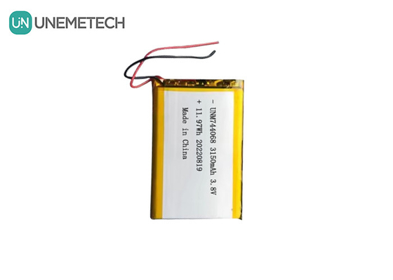 باتری لیپو ولتاژ بالا قابل شارژ 3.8V 744068 3150mah باتری برای سیستم ردیابی GPS