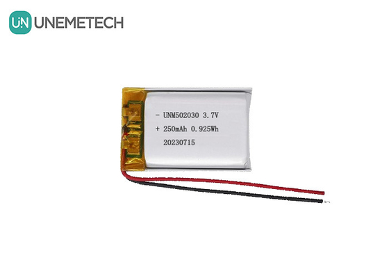 UNEMETECH 3.7V 250mAh باتری پلیمر لیتیوم قابل شارژ 502030 برای دستگاه های زیبایی