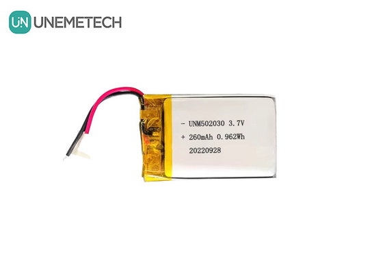 باتری های لیپو قابل شارژ 502030 / 3.7V 260mAh باتری کوچک لیتیوم پلیمر سفارشی