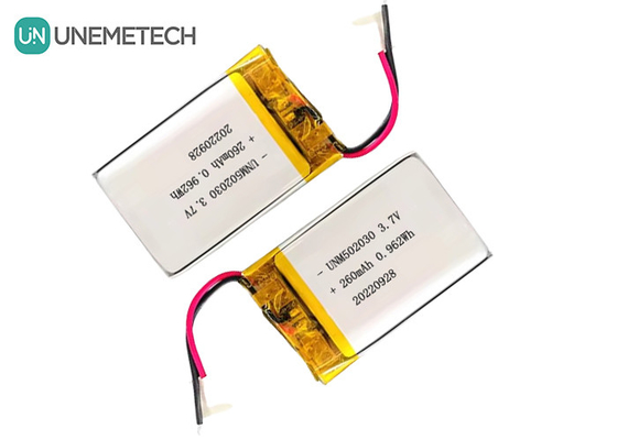 باتری های لیپو قابل شارژ 502030 / 3.7V 260mAh باتری کوچک لیتیوم پلیمر سفارشی