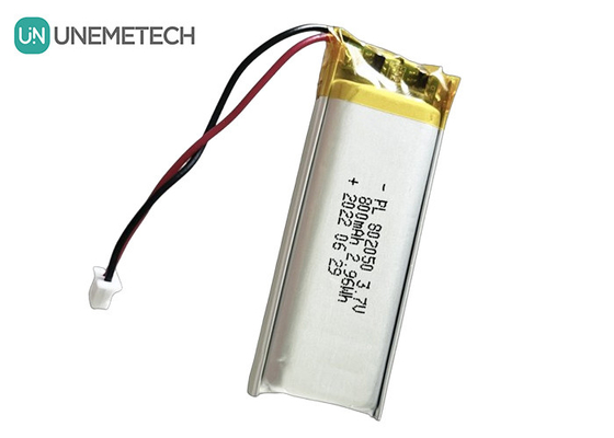 باتری لیتیوم پلیمر قابل شارژ 802050 3.7V 800mAh باتری لی پولی برای چراغ تماس