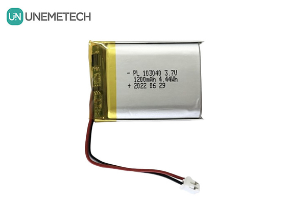 1200mAh باتری 3.7 ولت پلیمر لیتیوم یون قابل شارژ برای الکترونیک مصرفی 103040