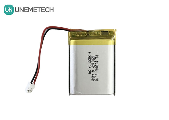 1200mAh باتری 3.7 ولت پلیمر لیتیوم یون قابل شارژ برای الکترونیک مصرفی 103040