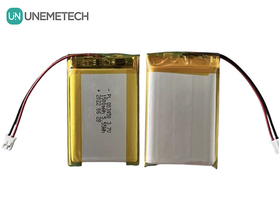 UNEMETECH 1.5A باتری پلیمر لیتیوم قابل شارژ 803450 / 3.7V 1500mAh باتری لیتیوم یون پلیمر