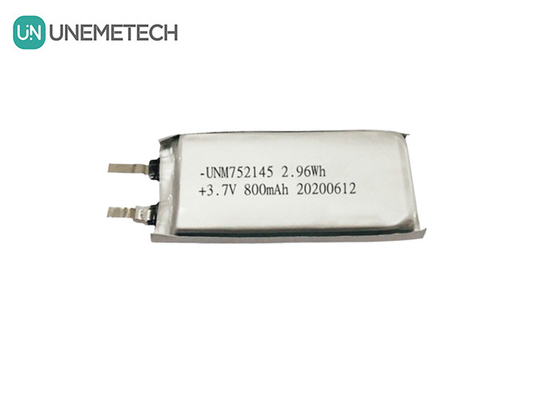 MSDS تایید شده 3.7V 800mAh باتری پلیمر لیتیوم قابل شارژ 752145 برای دستگاه های پوشیدنی