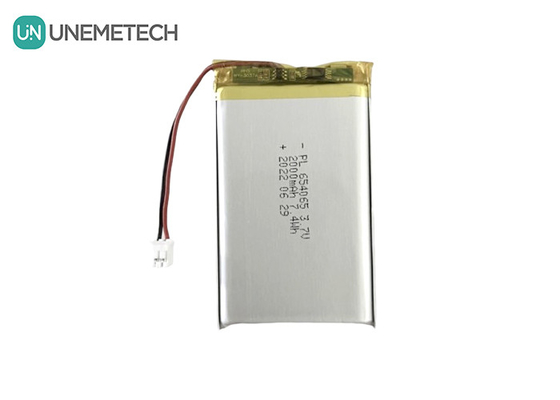 2000mAh 3.7V باتری پلیمر لیتیوم قابل شارژ 654065 برای اسباب بازی های الکترونیکی