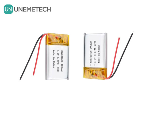 3.7V 80mAh 321525 شارژ مجدد باتری لیتیوم یون پلیمر 1C برای محصولات الکترونیکی