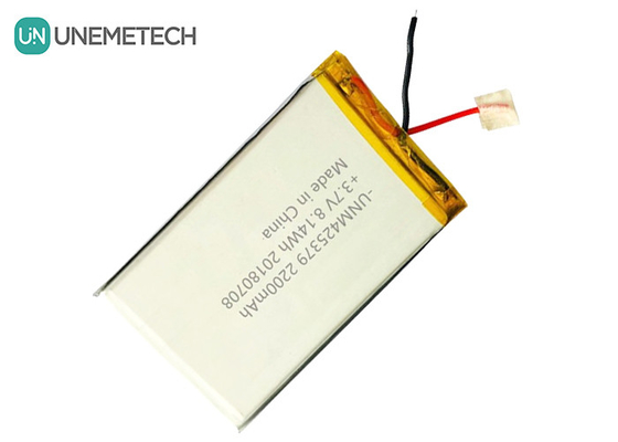 باتری بانک برق باتری پولیمر لیتیوم سفارشی 425379 3.7V 2200mAh با نوار چسب 3M