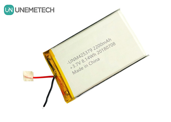 باتری بانک برق باتری پولیمر لیتیوم سفارشی 425379 3.7V 2200mAh با نوار چسب 3M