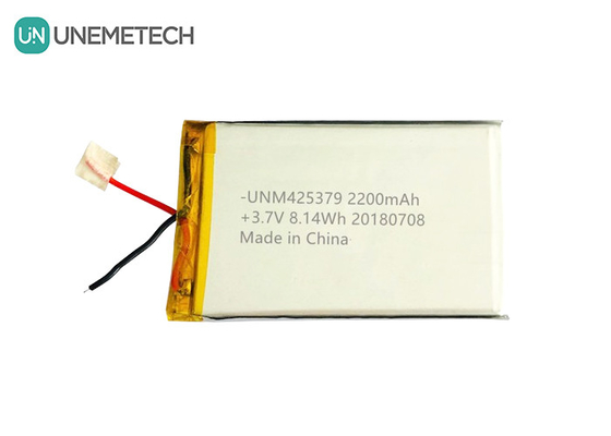 باتری بانک برق باتری پولیمر لیتیوم سفارشی 425379 3.7V 2200mAh با نوار چسب 3M