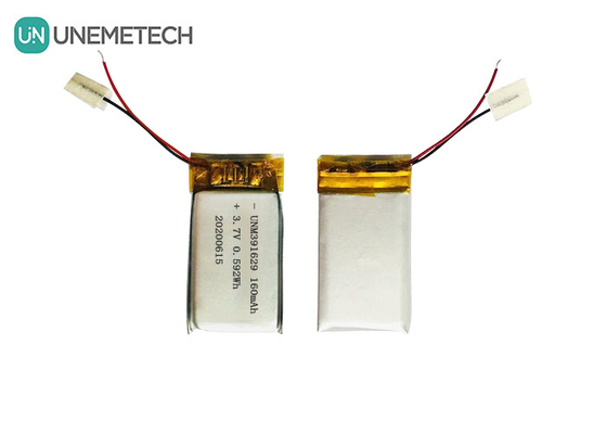 391629 باتری پلیمر لیتیوم قابل شارژ 3.7V 160mAh باتری لیپو برای محصولات پوشیدنی هوشمند