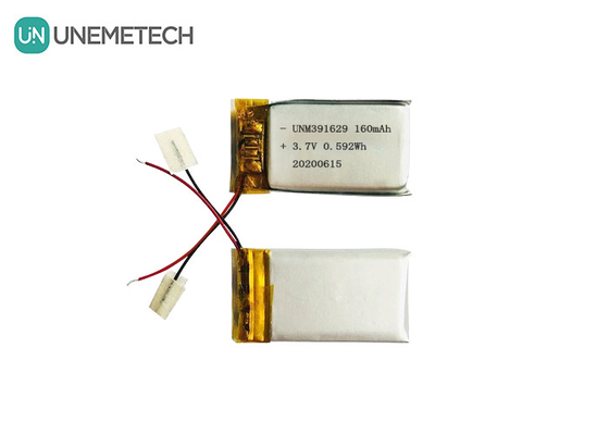 391629 باتری پلیمر لیتیوم قابل شارژ 3.7V 160mAh باتری لیپو برای محصولات پوشیدنی هوشمند