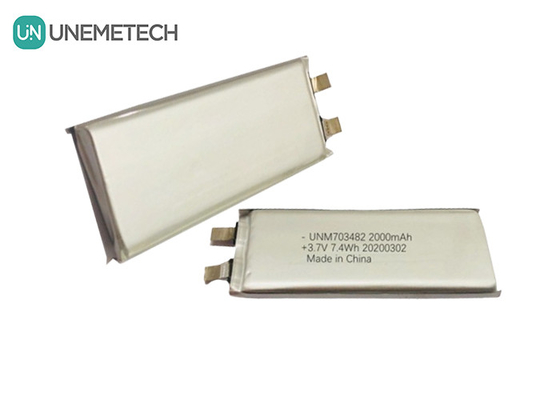 3.7V 2000mAh سلول باتری پلیمر لیتیوم سفارشی 703482 برای اسپیکر سیستم ربات هوشمند