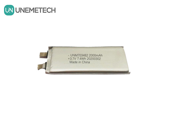3.7V 2000mAh سلول باتری پلیمر لیتیوم سفارشی 703482 برای اسپیکر سیستم ربات هوشمند