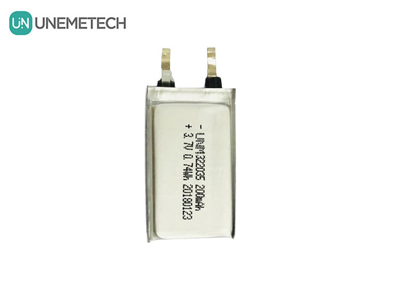 باتری پلیمر لی مرسوم قابل شارژ 322035 3.7V 200mAh برای هدست های بی سیم