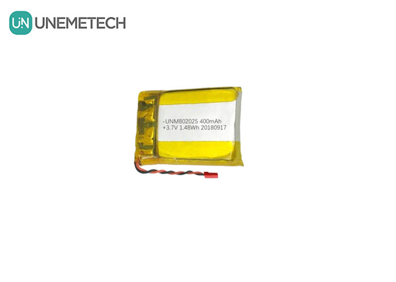 802025 باتری پلیمر لیتیوم 3.7V 400mAh باتری های LiPO شارژ پذیر برای ردیاب GPS