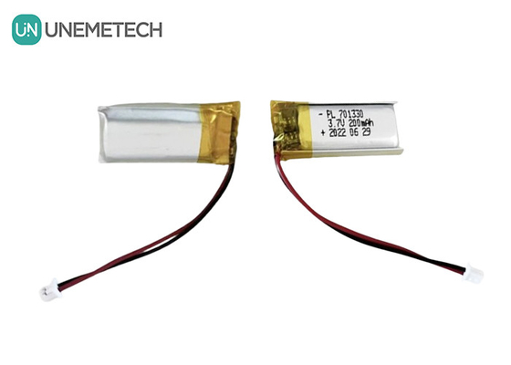 3.7V 200mAh باتری پلیمر لیتیوم تک سلولی 701330 باتری کیسه ای برای هدست