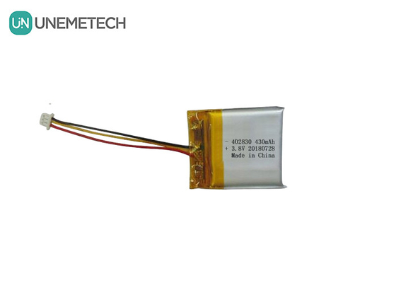 باتری لی پلیمری ولتاژ بالا 402830 3.8V 430mAh باتری های لیپو HV برای دستگاه های پزشکی