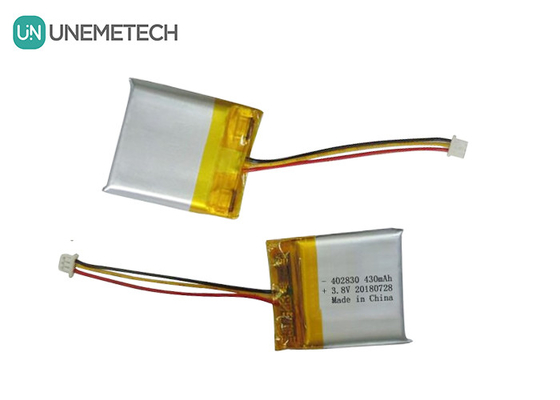 باتری لی پلیمری ولتاژ بالا 402830 3.8V 430mAh باتری های لیپو HV برای دستگاه های پزشکی