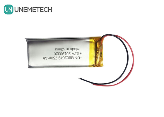 لوازم آرایشی باتری پلیمر لیتیوم 3.7V 750mah 802049 1C تخلیه باتری لی پولی