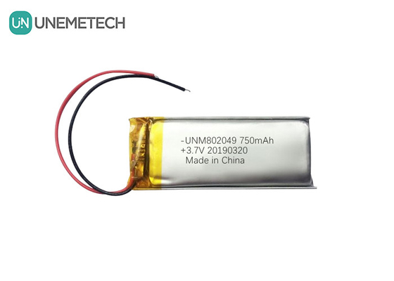 لوازم آرایشی باتری پلیمر لیتیوم 3.7V 750mah 802049 1C تخلیه باتری لی پولی