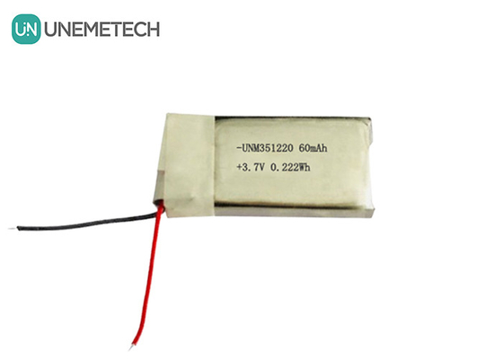 3.7V 60mAh باتری لیپو قابل شارژ 351220 برای محصولات پوشیدنی