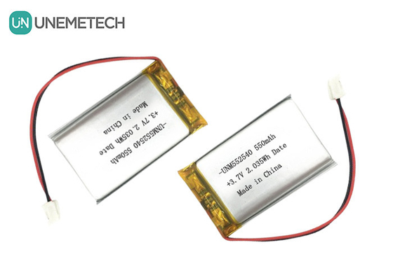 552540 باتری های لیپو شارژ پذیر نقره ای پرزماتیک 3.7V 550mAh برای ردیاب PET