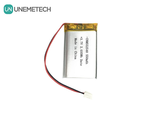 552540 باتری های لیپو شارژ پذیر نقره ای پرزماتیک 3.7V 550mAh برای ردیاب PET