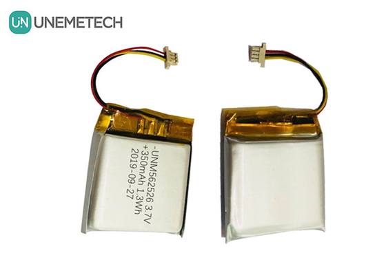 4.2V 350mAh باتری های پولیمر لیتیوم یون سفارشی 562526 تخلیه 1.0C برای محصولات دیجیتال