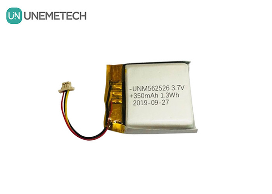 4.2V 350mAh باتری های پولیمر لیتیوم یون سفارشی 562526 تخلیه 1.0C برای محصولات دیجیتال