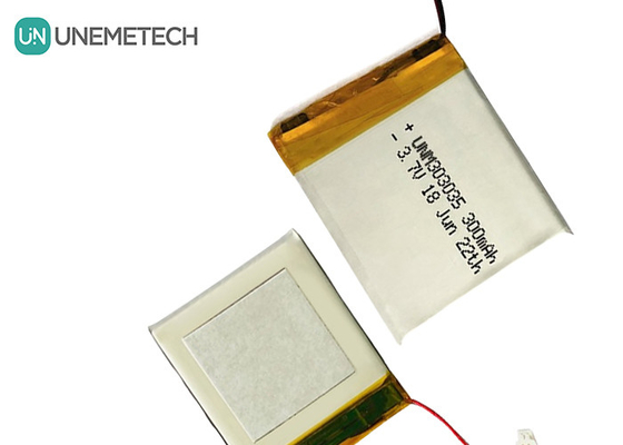 باتری پلیمر لیتیوم 300mAh 303035 ولتاژ نامی 3.7 V باتری لیپو MSDS تایید شده