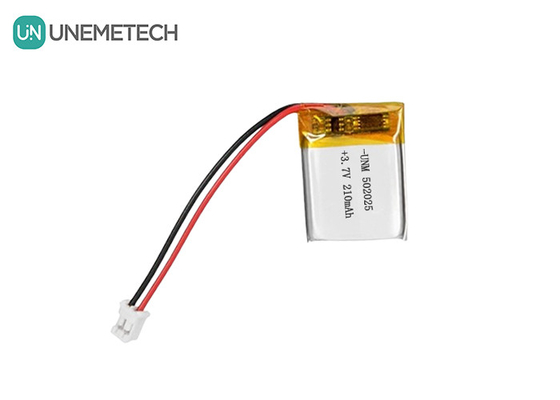 3.7V 210mAh باتری پلیمر لیتیوم سفارشی 502025 با PCB و سیم های سرب برای سیستم دوچرخه برقی