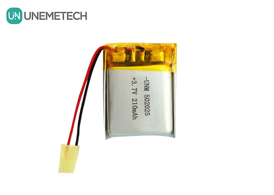 3.7V 210mAh باتری پلیمر لیتیوم سفارشی 502025 با PCB و سیم های سرب برای سیستم دوچرخه برقی