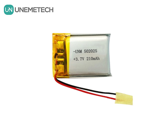 3.7V 210mAh باتری پلیمر لیتیوم سفارشی 502025 با PCB و سیم های سرب برای سیستم دوچرخه برقی